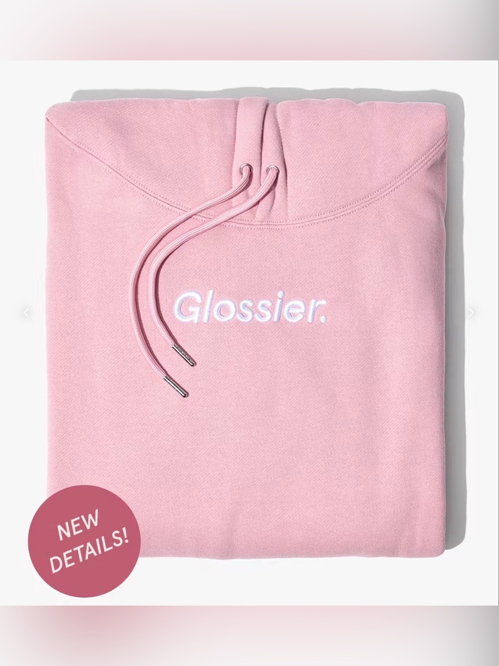 Glossier Pink Crewneck Hoodie Sweatshirt